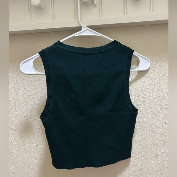 Zara Forest Green Knit Top - Picture 2 of 3